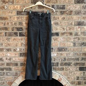 Elegant Charcoal Flare Women's Jeans